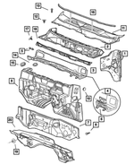 55275679AB - Body Sheet Metal Except Doors: Cowl Side Panel, Left for Mopar Image