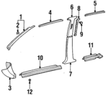6791416070E0 - : 1995-1997 Toyota Tercel - Scuff Plate for Toyota: Tercel Image