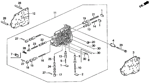 AT Secondary Body for 1995 Honda Civic del Sol #0