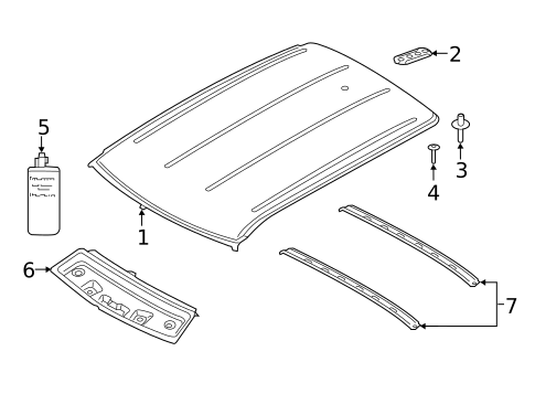 Roof & Components for 2019 Land Rover Range Rover Evoque #0