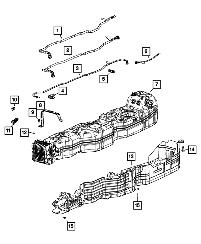 68464652AA - Fuel and Accelerator Pedal: Fuel Bundle Clip for Mopar Image