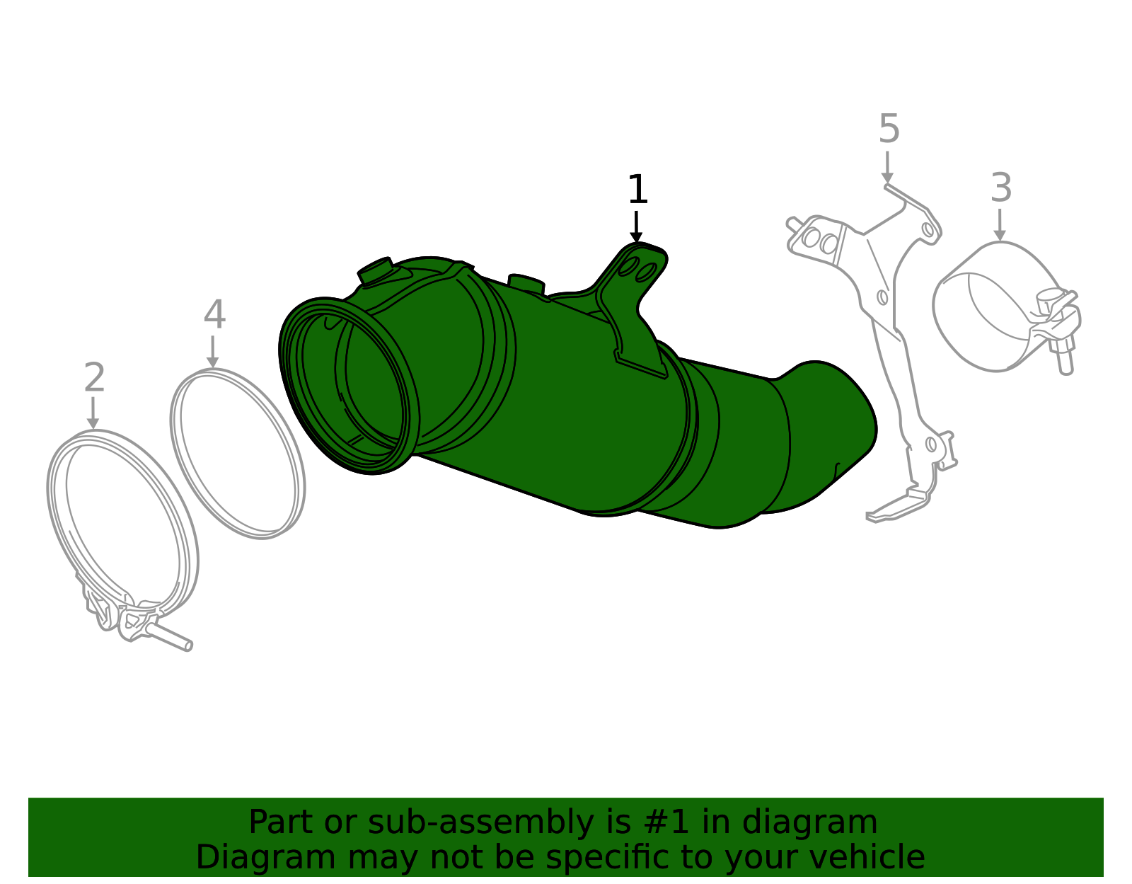 18327643152 - 2016-2020 BMW Catalytic Converter (18-32-7-643-152