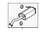 28710A5350 - Exhaust: Muffler &amp; Pipe for Hyundai Image