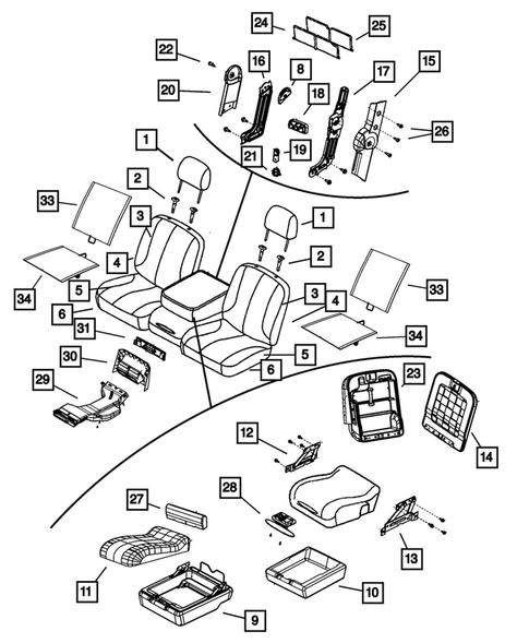 Front Seats - First Row for 2010 Dodge Ram 1500 #1