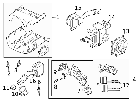 Shroud, Switches & Levers for 2011 Mazda CX-7 #1