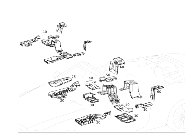 2388204500 - Electrical System: Cable Duct for Mercedes-Benz: E400, E450, E53 AMG Image image