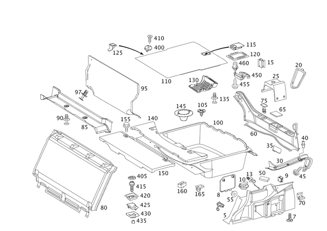 2116909925 - Covering and Lining: Trim for Mercedes-Benz: E320, E500 Image image