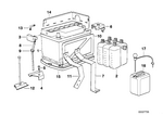 61211370816 - Vehicle Electrical System: Battery Hold Down for BMW Image