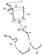 52014522AB - : Oil Cooler Pressure And Return Hose And Tube, Rear for Mopar Image