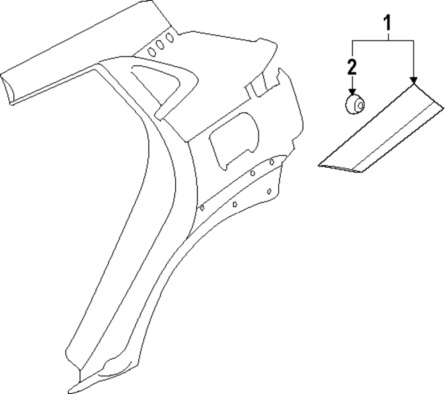 87742BE000CA - : Wheel Opening Molding for Hyundai Image