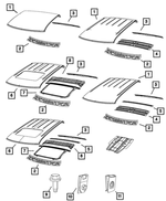 68072149AD - Body Sheet Metal Except Doors: Roof Panel for Mopar Image