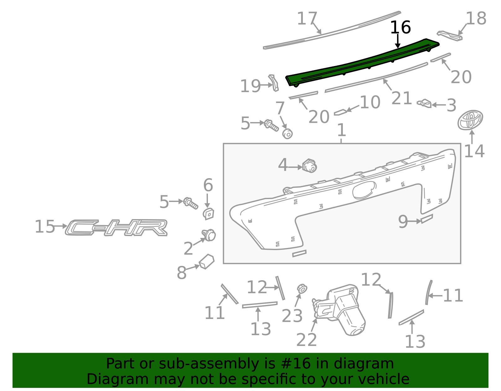 Lift-Gate Finish Panel Trim Plate 76812-F4901 | Toyota Parts Center