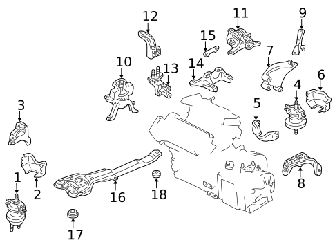Engine & Trans Mounting for 2001 Mazda Millenia #0