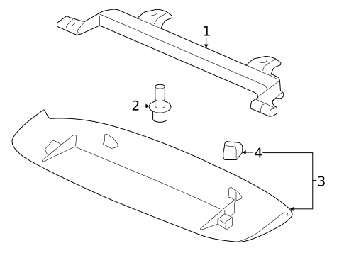 High Mounted Stop Lamp for 2006 Acura RL #0