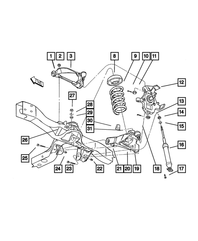 « 5166385AA –  : Supérieur De Suspension Bras, Côté Gauche pour Mopar Image »