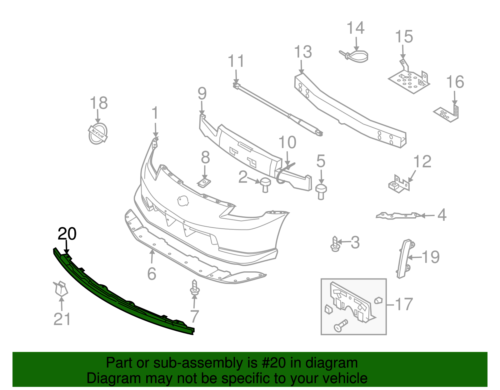 Spoiler - Nissan (K6015-1A40A)