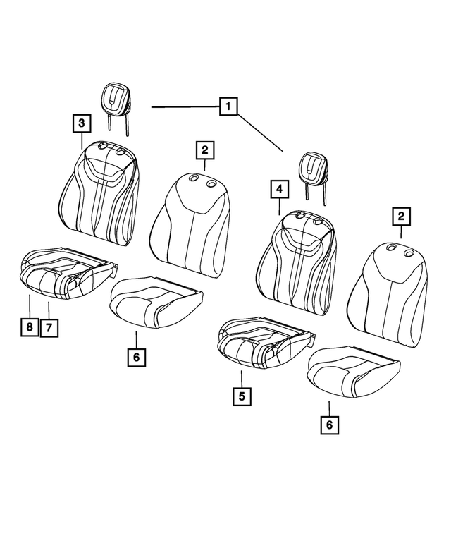 68229743AB - Interior Trim: Seat Back Foam for Mopar Image image