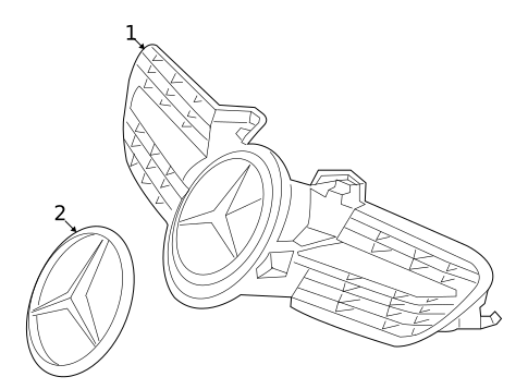 Grille & Components for 2005 Mercedes-Benz SLK55 AMG #0