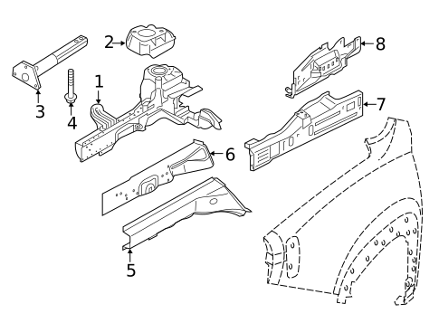 Rails & Components for 2019 Fiat 500X #0