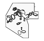 AJ811793 - : Engine Coolant Thermostat Kit for Jaguar: S-Type, Super V8, Vanden Plas, XF, XJ8, XJR, XK, XK8, XKR Image
