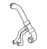 C2C9778 - : Lower Hose for Jaguar: Super V8, Vanden Plas, XJ8, XJR, XK8 Image