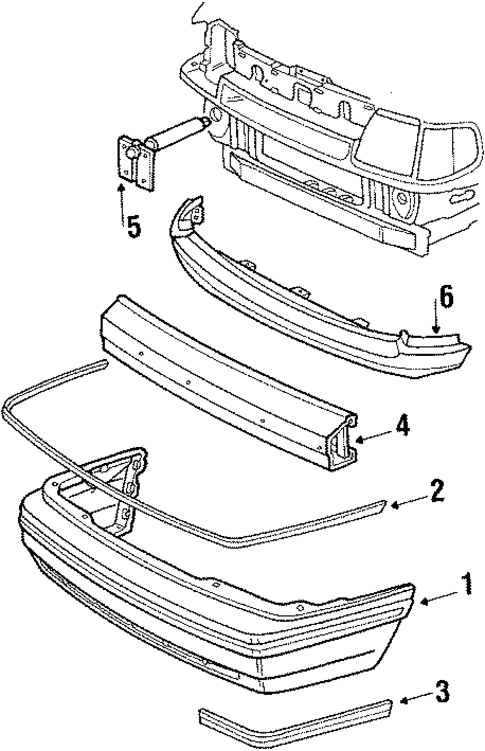 Front Bumper for 1987 Mercury Topaz #0