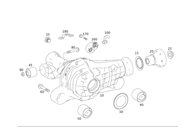 1643302502 - Front Axle: Axle Housing for Mercedes-Benz: R320, R350 Image image