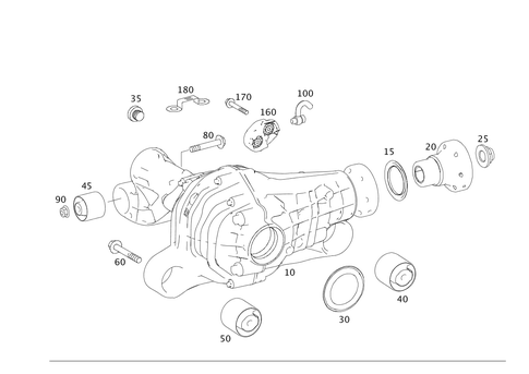 Axle Housing, Front for 2006 Mercedes-Benz R350 #0