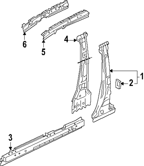 Center Pillar & Rocker for 2025 Mazda CX-70 #0