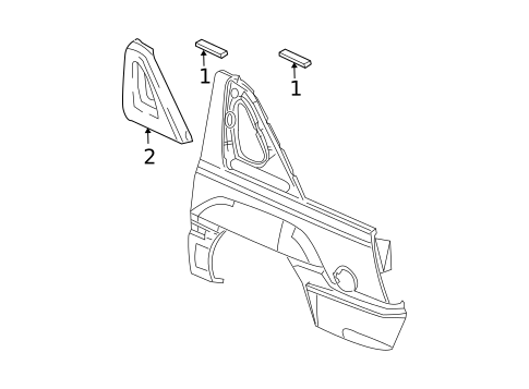 Exterior Trim - Quarter Panel for 2004 Cadillac Escalade EXT #0