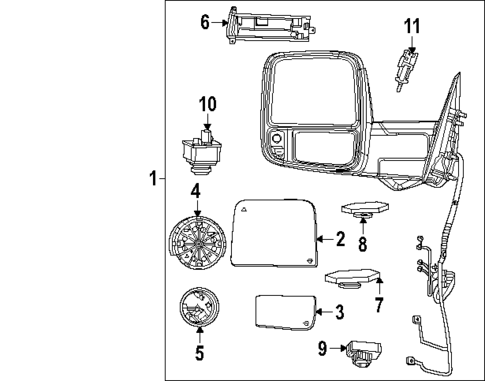 Outside Mirrors for 2025 Ram 1500 #3