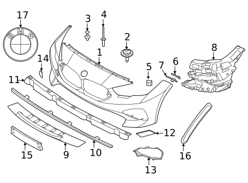 Bumper & Components - Front for 2024 BMW 228i xDrive Gran Coupe #0