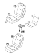 68610849AA - Interior Trim: Seat Back Foam, Left for Mopar Image