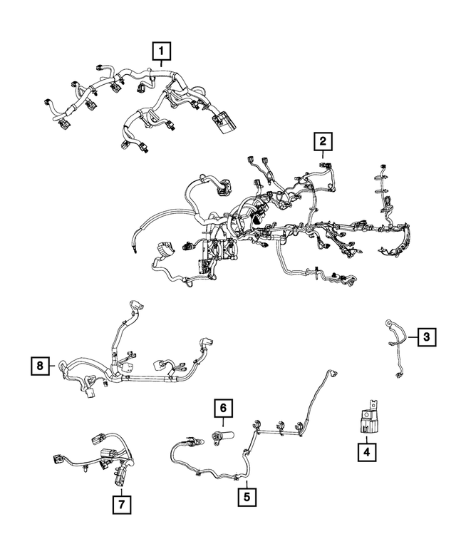 68311493AA - Electrical: Jumper Wiring for Mopar Image