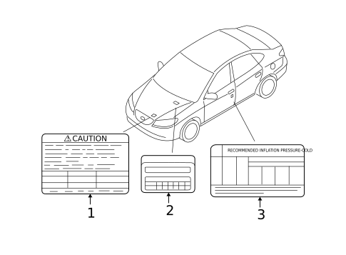 Labels for 2012 Hyundai Elantra #1