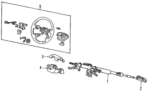 Steering Column for 1994 Acura Vigor #0
