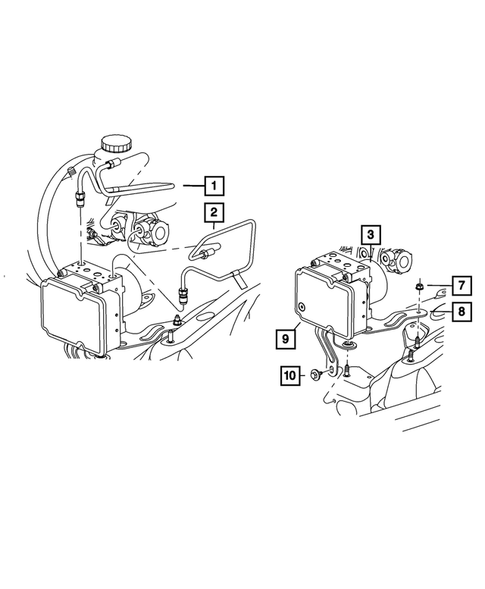 Hydraulic Control Unit, Brake Tubes and Hoses for 2011 Dodge Nitro #0