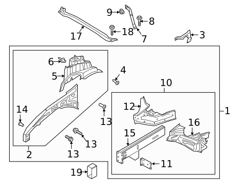 Structural Components & Rails for 2020 Ford Police Interceptor Utility #0