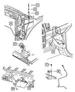 56043184AH - : Base Cable And Bracket Antenna for Chrysler: Aspen | Dodge: Durango Image