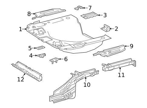 Rear Floor & Rails for 2022 Toyota Corolla #0