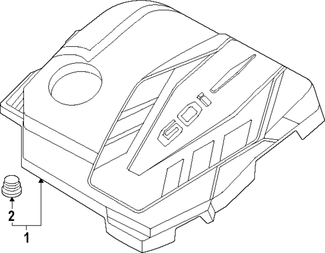 292442GTB0 - : Engine Cover Rubber Mount for Kia Image