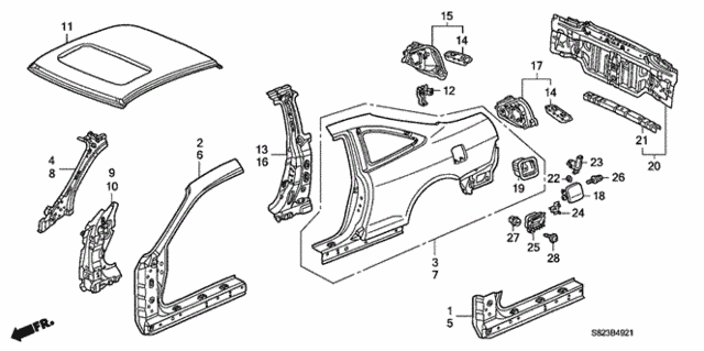 Outer Panel (Plasma Style Panel) for 2002 Honda Accord #0