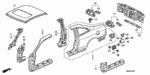 90147634003 - Body/Air Conditioning: BOLT, FENDER (6X18) for Honda Image