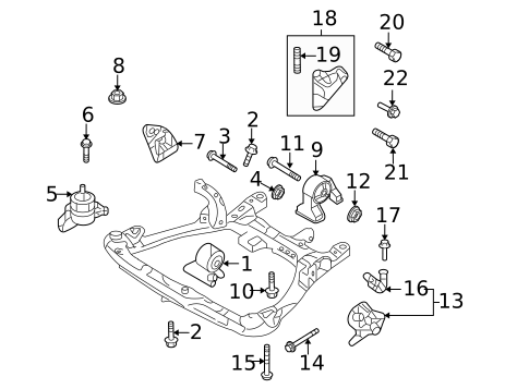 Engine & Trans Mounting for 2010 Kia Optima #0