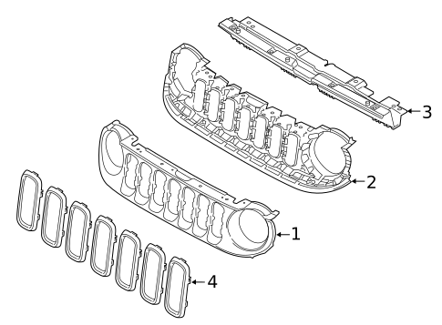 Grille & Components for 2018 Jeep Renegade #0