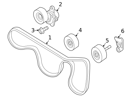 Belts & Pulleys for 2009 Nissan Altima #1