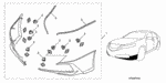 8F01SEP2M0BX - Accessory Components: CLIP, FEMALE for Acura Image