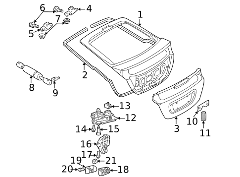 Gate & Hardware for 2003 Mercedes-Benz C230 #0