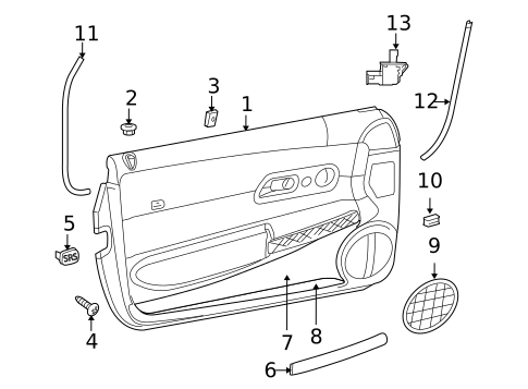 Interior Trim - Door for 2006 Chrysler Crossfire #0