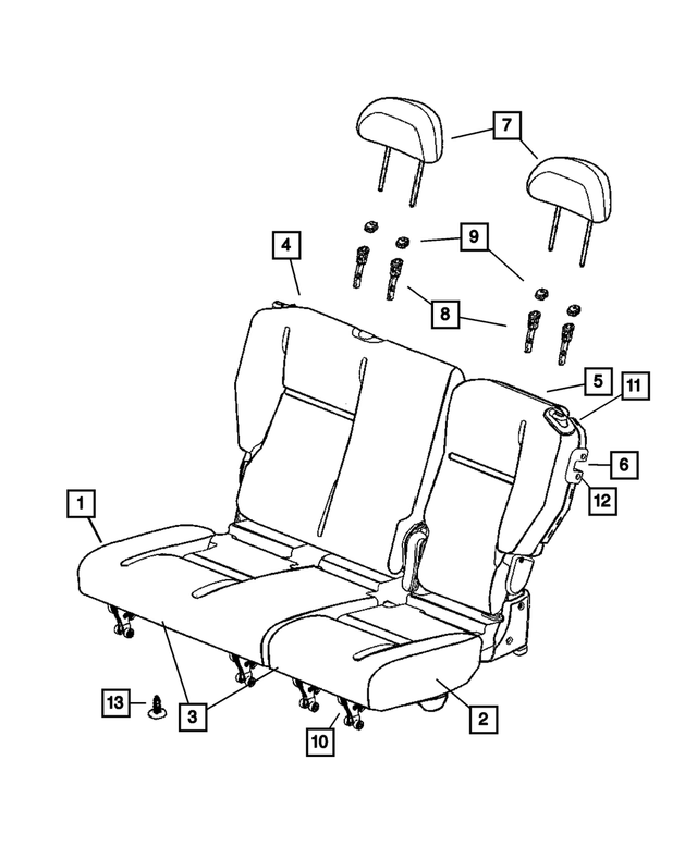 ZL621FLAA - Interior Trim: Seat Latch, Right for Mopar Image